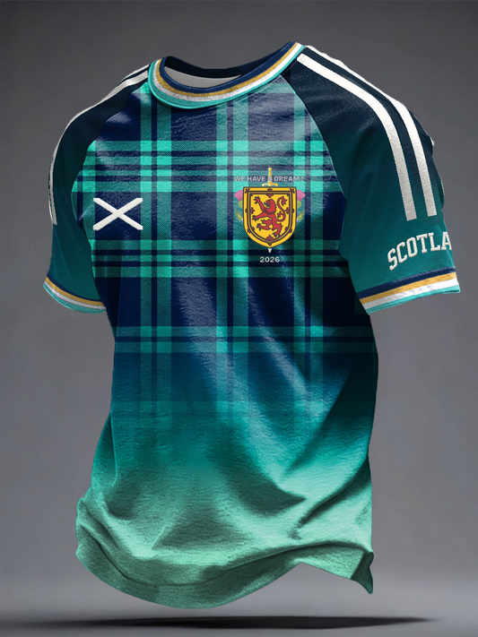 Camiseta de manga corta UK Football Lover Scotland Printed para hombre