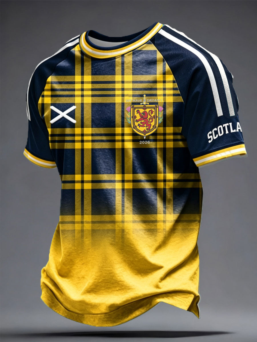 Camiseta de manga corta UK Football Lover Scotland Printed para hombre