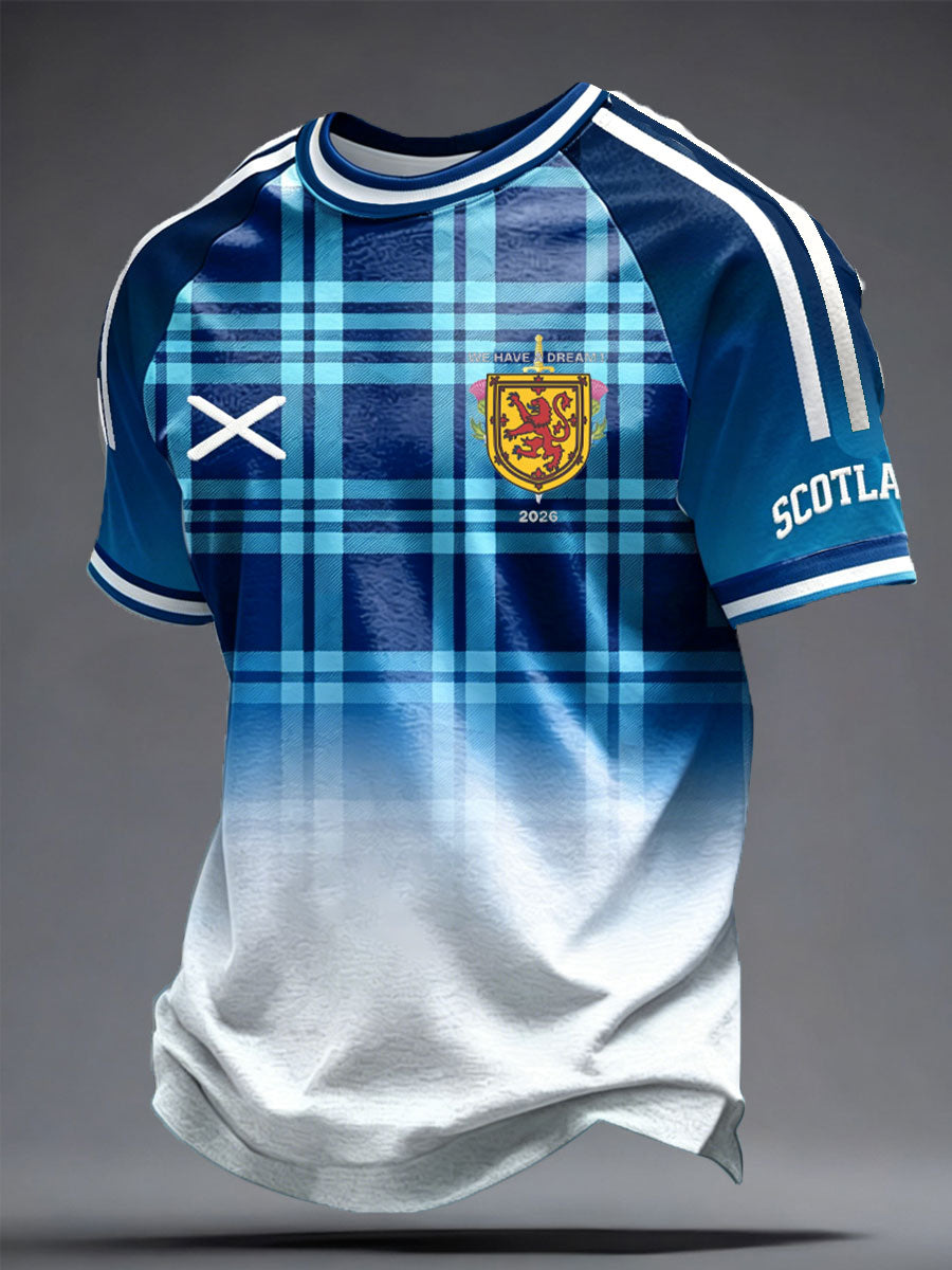 Camiseta de manga corta UK Football Lover Scotland Printed para hombre