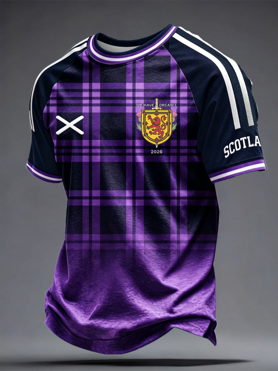 Camiseta de manga corta UK Football Lover Scotland Printed para hombre