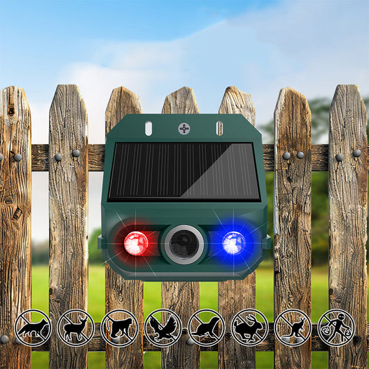 🥳¡OFERTA ESPECIAL 2026!🥳💞¡Más de 50.000 unidades vendidas!🌳🔊 ¡50% de descuento! Repelente de animales con energía solar: ultrasónico + luz intermitente. Resistente a la intemperie, protección 24/7. Mantén las plagas alejadas de forma natural. 🏡💚