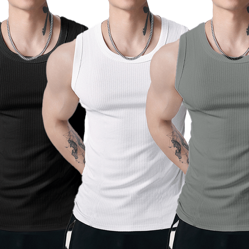 Camiseta sin mangas acanalada para hombre