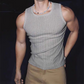Camiseta sin mangas acanalada para hombre