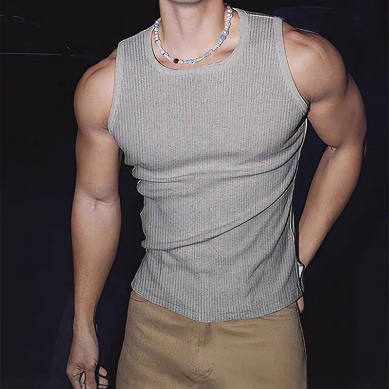 Camiseta sin mangas acanalada para hombre