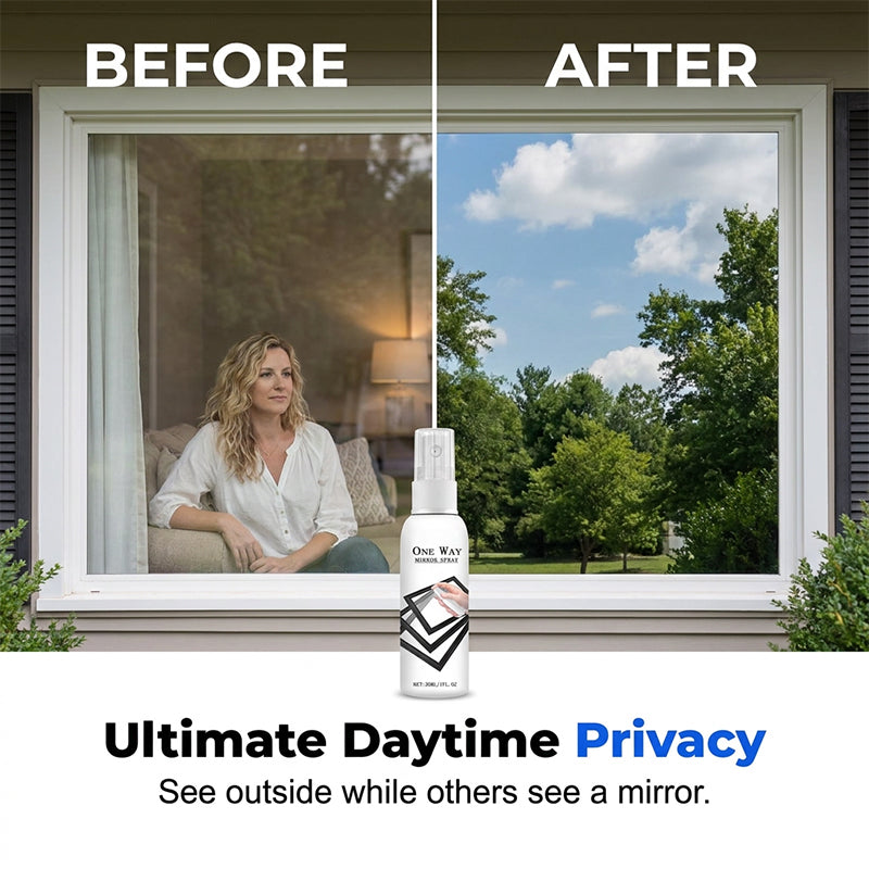 🪟 Spray reflectante para ventanas | Protección de privacidad con efecto espejo unidireccional para hogar y coche
