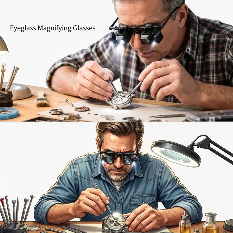 🔍 ¡50% DE DESCUENTO POR TIEMPO LIMITADO! ✨ Gafas Lupa LED de Precisión – Lentes Intercambiables, Óptica HD, Manos Libres 💡