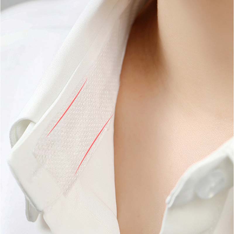 Forros desechables invisibles para cuello y puños que provocan sudoración.
