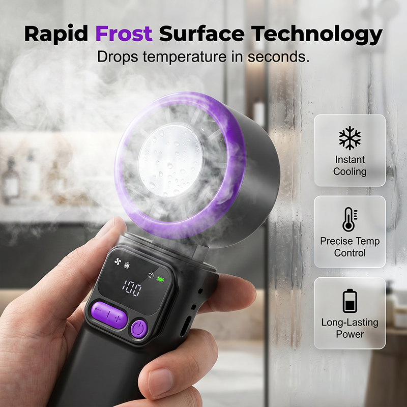 Ventilador de refrigeración portátil con pantalla digital de 199 velocidades