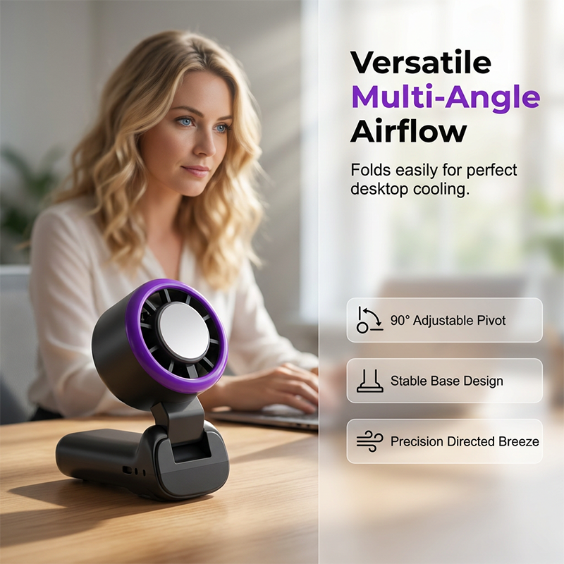Ventilador de refrigeración portátil con pantalla digital de 199 velocidades