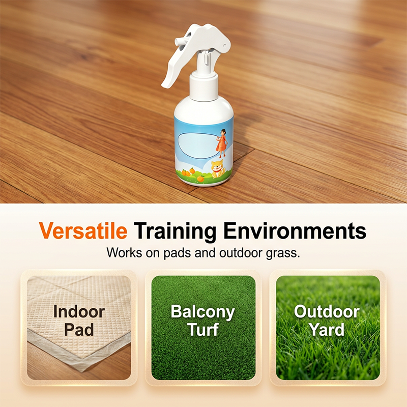 Spray para ayudar en el entrenamiento para ir al baño para perros y gatos