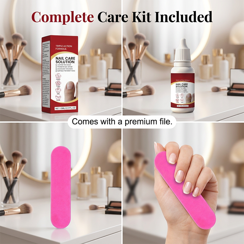 ⭐COMPRA 1 Y LLEVA 1 GRATIS⭐Kit de solución reparadora para el cuidado de las uñas de triple acción