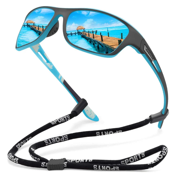 Gafas de sol deportivas para hombre, modelo 2026, para exteriores, con lentes polarizadas antirreflejos.