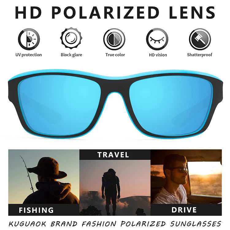 Gafas de sol deportivas para hombre, modelo 2026, para exteriores, con lentes polarizadas antirreflejos.