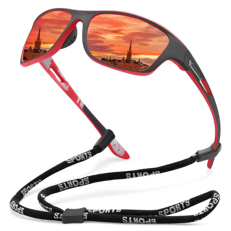 Gafas de sol deportivas para hombre, modelo 2026, para exteriores, con lentes polarizadas antirreflejos.