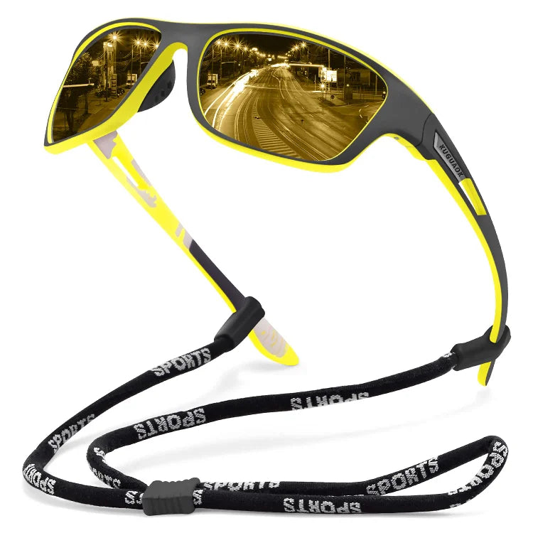 Gafas de sol deportivas para hombre, modelo 2026, para exteriores, con lentes polarizadas antirreflejos.