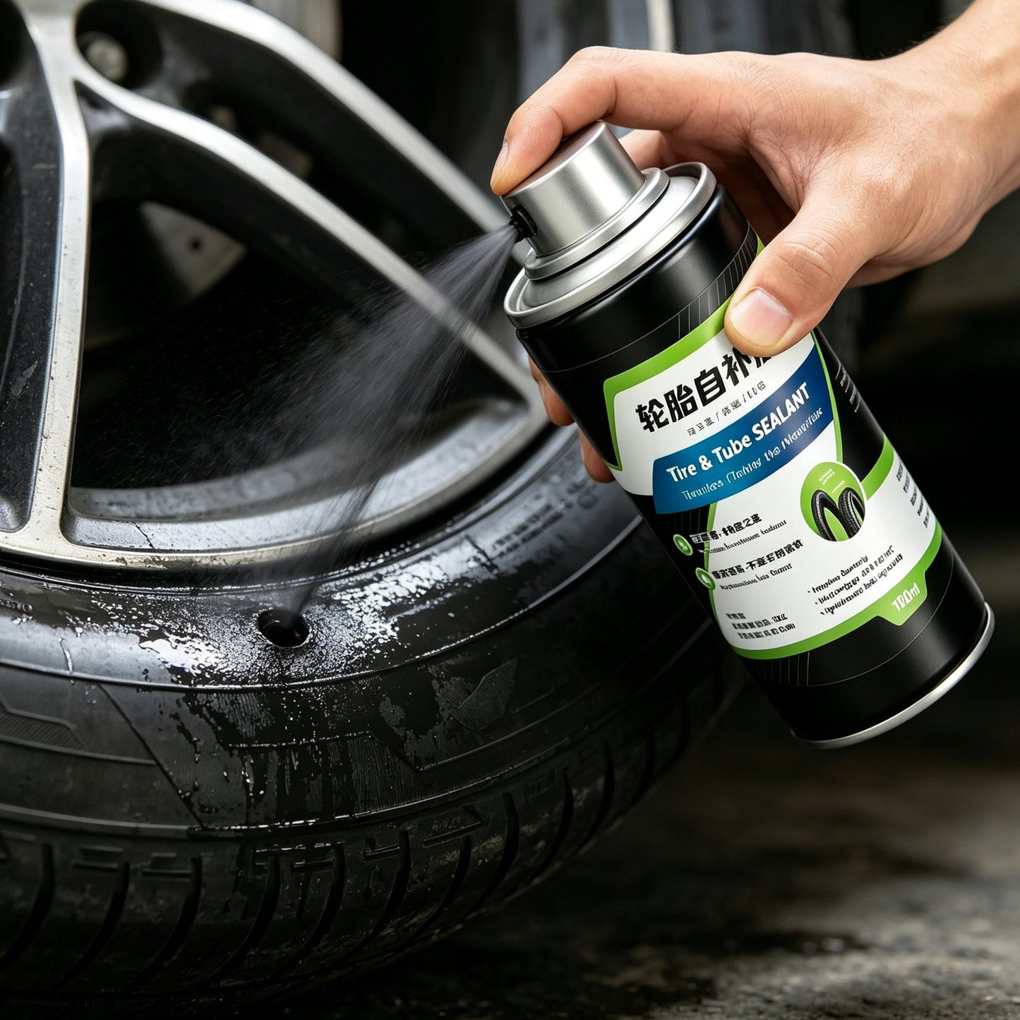 Sellador reparador de cámaras de aire de 120 ml