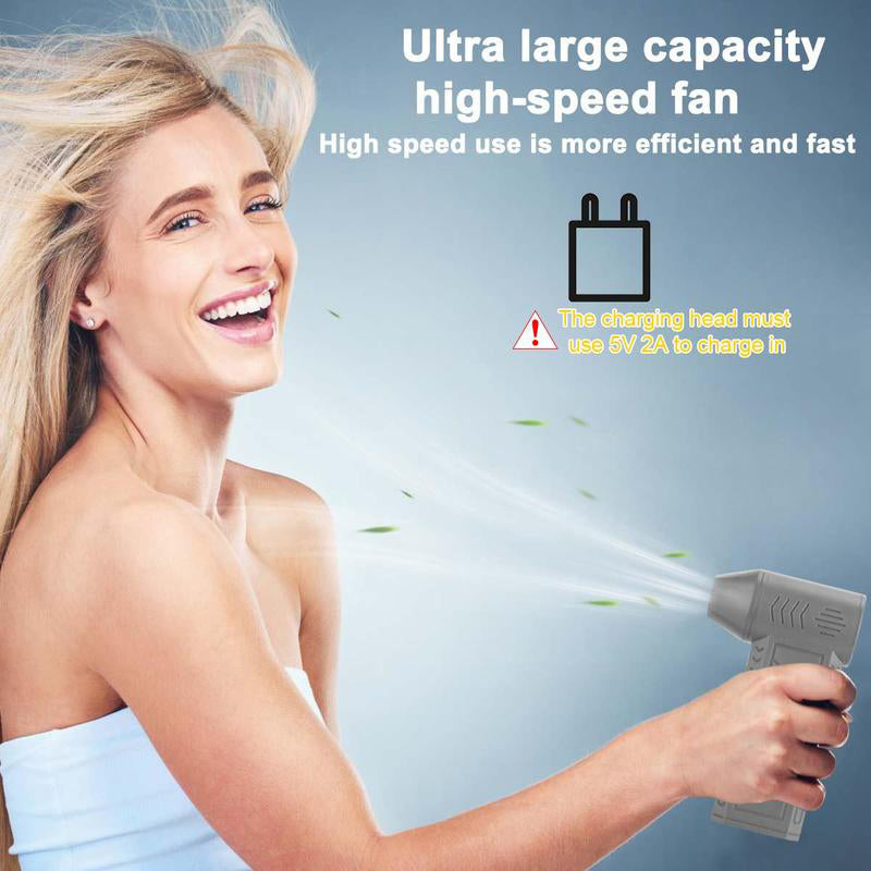 Ventilador de turbina potente con luz LED.
