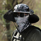 Sombrero de pescador para hombre con protección solar y 2 ventiladores solares desmontables.