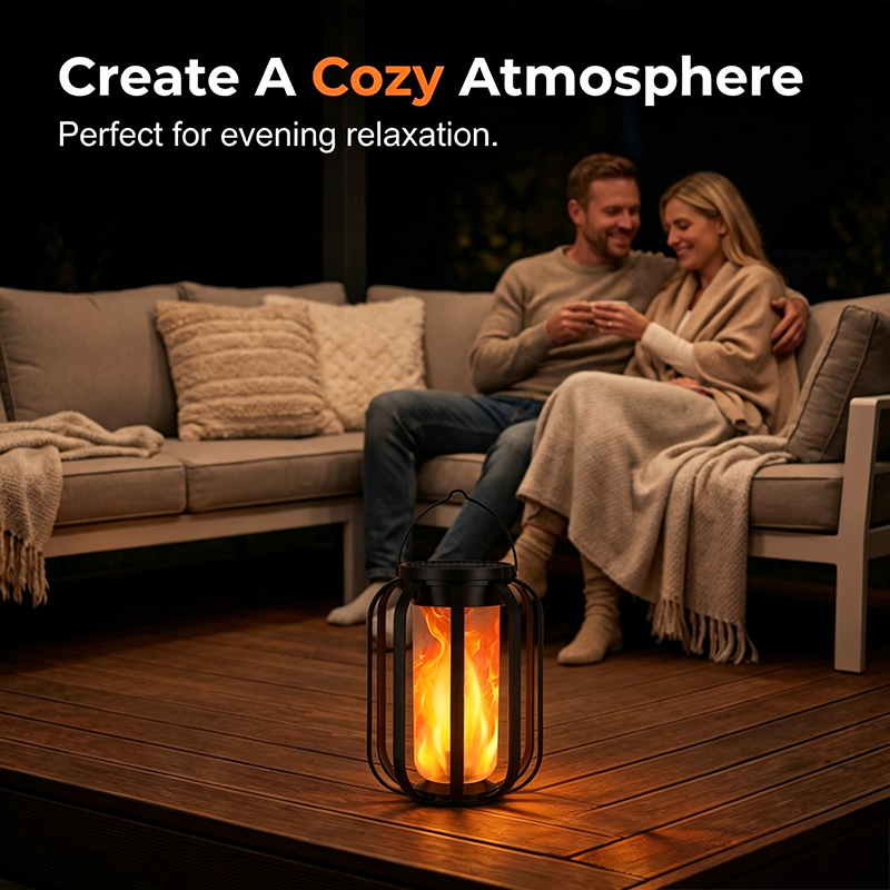 🏮☀️ Linterna Solar de Llama Parpadeante – Impermeable y encendido automático – Brillo cálido realista, perfecta para patios, jardines o caminos – sin necesidad de cableado 🌙