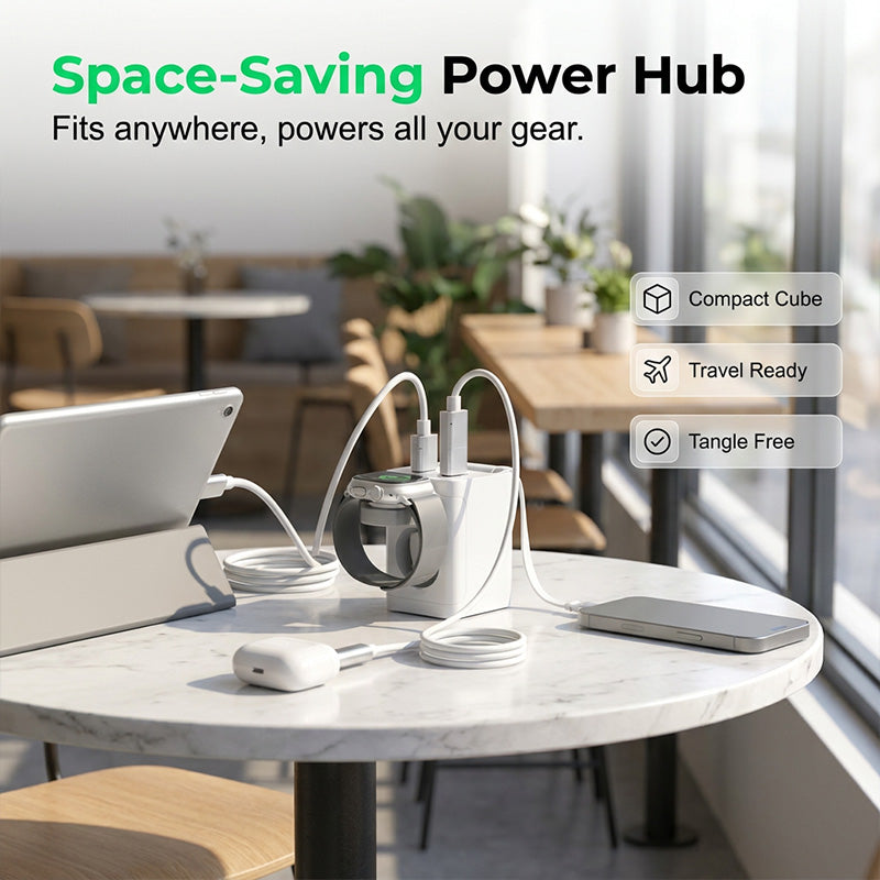 Estación de carga USB multipuerto portátil