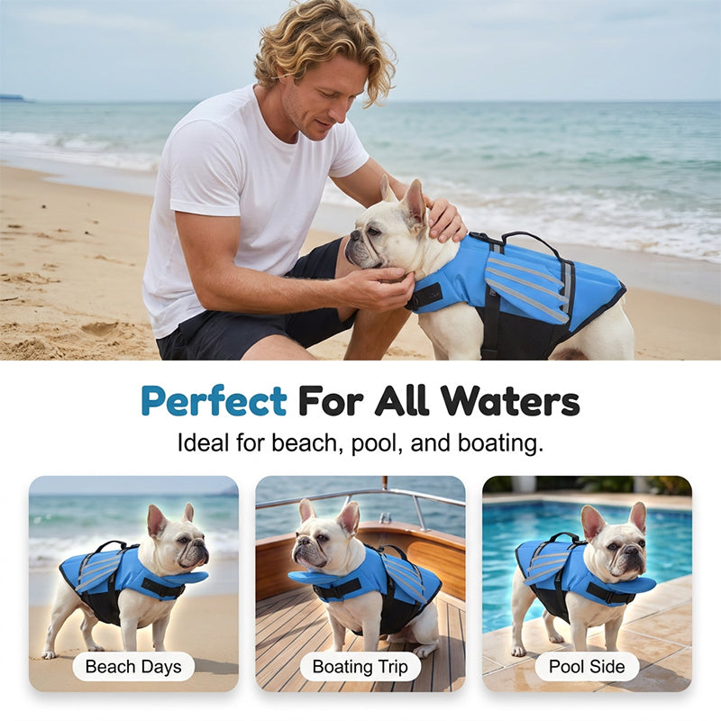 🥳¡Producto estrella de 2026! 🐕👼 ¡50% de descuento! Chaleco salvavidas reflectante con alas de ángel para perros: alta flotabilidad, asa de rescate rápido y malla transpirable. ¡Diseño con tira reflectante para nadar fácilmente de noche!