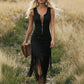 👗LIMITED-TIME 50% OFF! Retro Western Cowgirl Sleeveless Slim Midi Dress, Front Zipper Fringe Hem Vintage Suede-Look Bodycon Dress for Country Concert Vacation