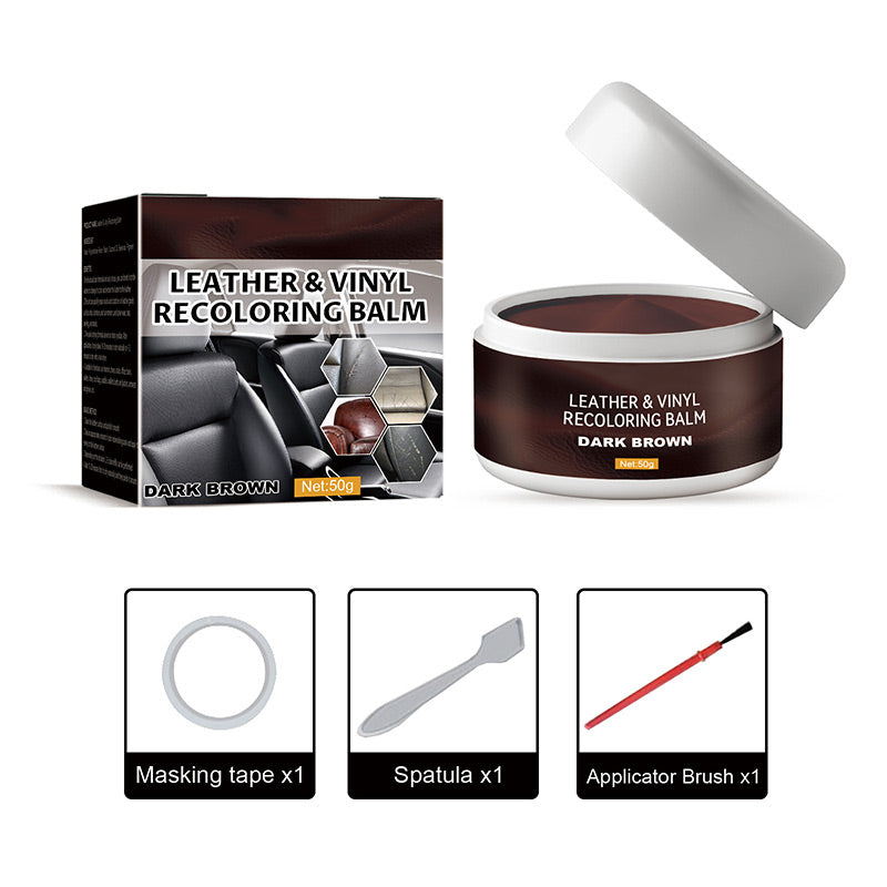 【Crema Restauradora de Cuero】👜✨ Repara y restaura el color del cuero en coches, sofás, zapatos y más. 🔧👢