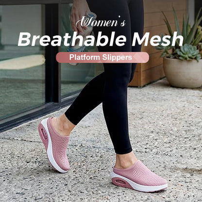 ⌛Oferta por tiempo limitado: Pantuflas de plataforma de malla transpirable para mujer