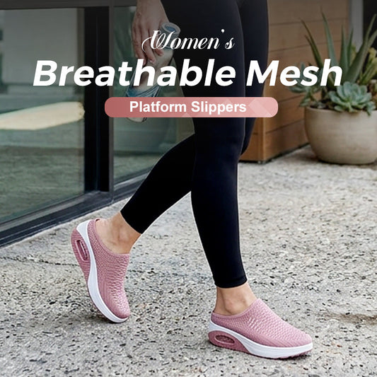 ⌛Oferta por tiempo limitado: Pantuflas de plataforma de malla transpirable para mujer