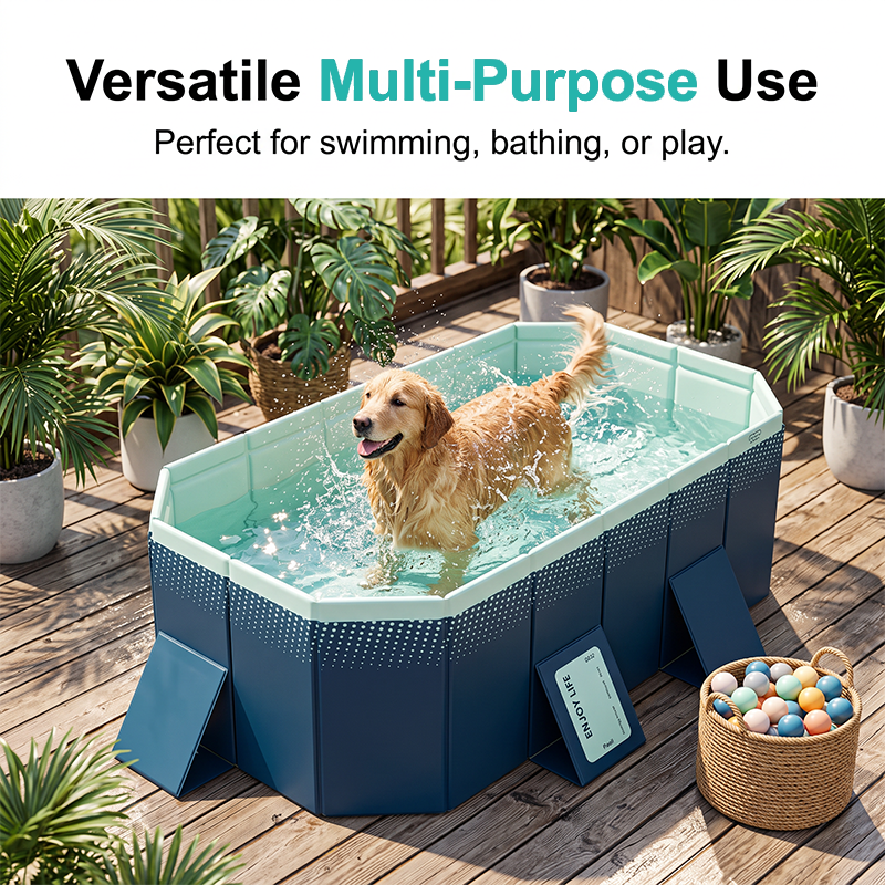 🏊‍♂️💦 Piscina familiar plegable: ¡no necesita inflado, se vacía rápidamente y se guarda de forma compacta!