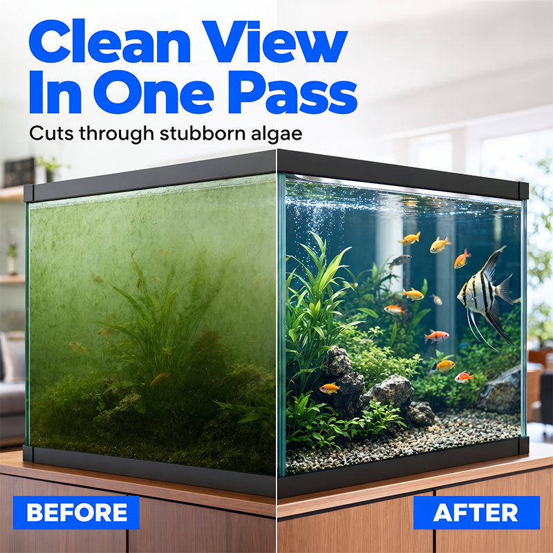 🔥 50% OFF NOW 🐠 Magnetic Aquarium Glass Cleaner – Double-Sided Floating Algae Scraper – Effortlessly Clean Inside & Outside Without Getting Your Hands Wet ✨