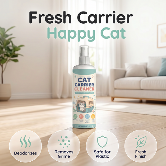 Spray limpiador portátil para transportines de gatos