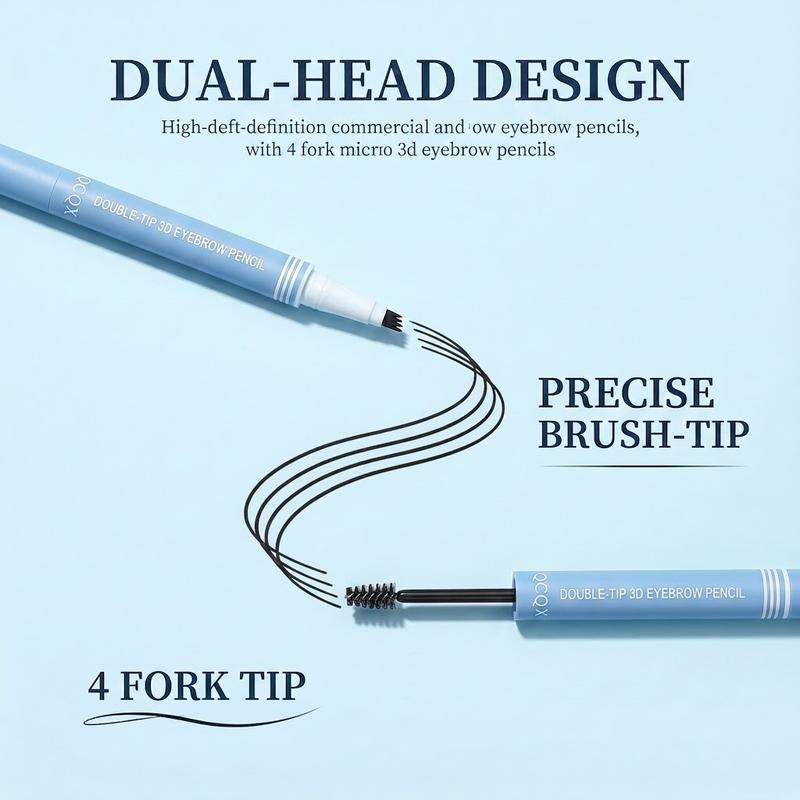 💞¡Compra 1 y llévate 1 GRATIS!🌈Lápiz de cejas mini 2 en 1 resistente al agua y gel de cejas con color: herramientas de maquillaje de cejas de larga duración para crear líneas naturales y realistas que imitan el vello.