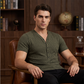 📢📢50% OFF !!!⏰Men's Spring Textured Dual-Color Striped V-Neck Tee 👕 Bold Stripes, Deep V – A Modern Athletic Fit for Training & Beyond ✨