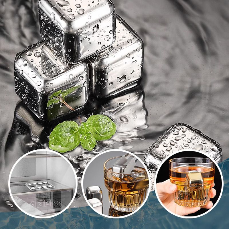 ✨Conjunto de cubos de gelo em aço inoxidável