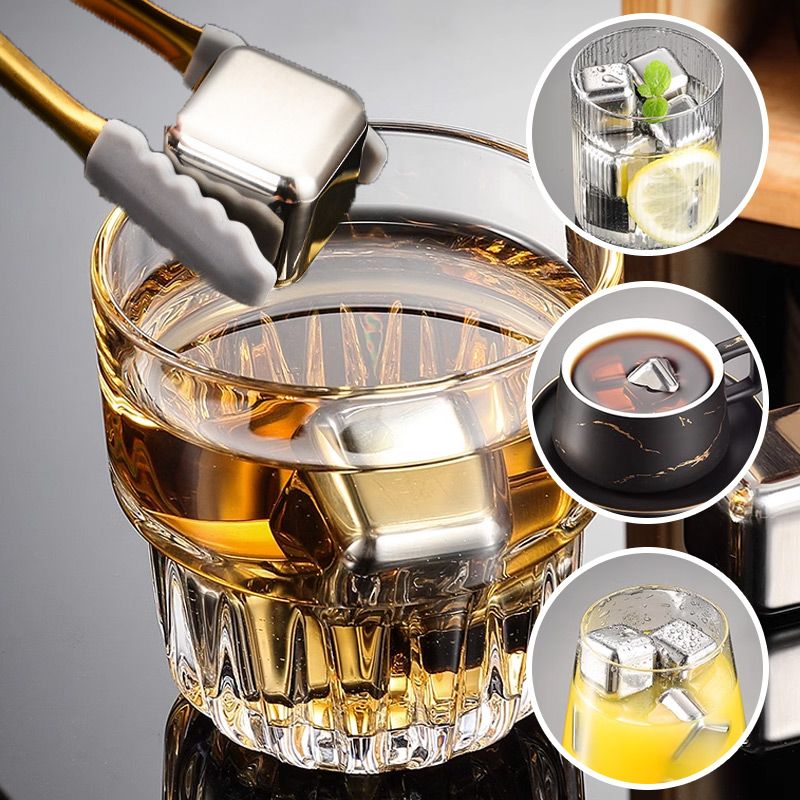 ✨Conjunto de cubos de gelo em aço inoxidável