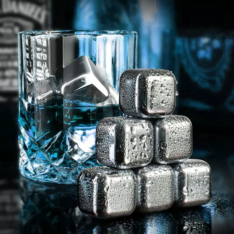 ✨Conjunto de cubos de gelo em aço inoxidável