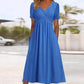 🌸HOT SALE 50% OFF🌸Women’s V-Neck Short Sleeve Long Dresses – Elegant & Comfortable!