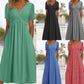 🌸HOT SALE 50% OFF🌸Women’s V-Neck Short Sleeve Long Dresses – Elegant & Comfortable!