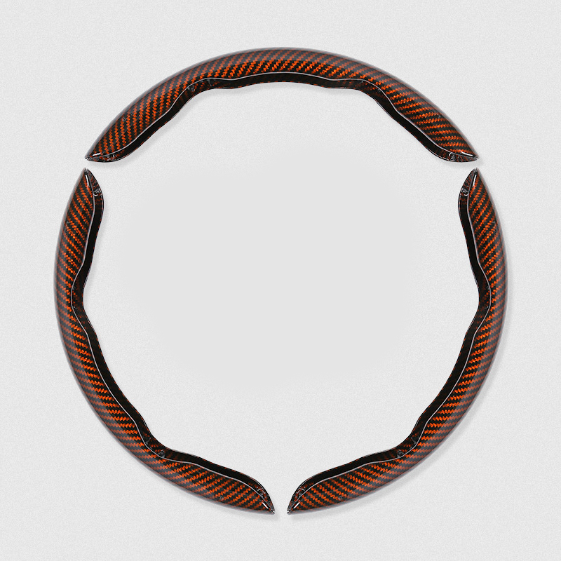 Funda de volante de fibra de carbono segmentada