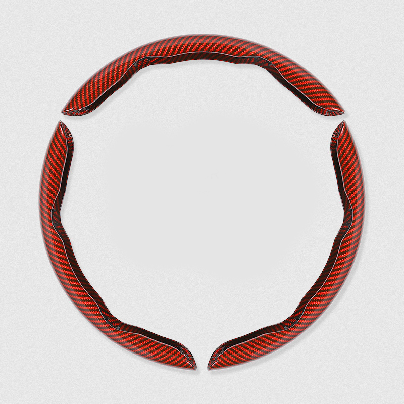 Funda de volante de fibra de carbono segmentada