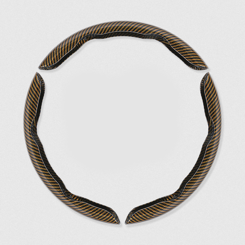 Funda de volante de fibra de carbono segmentada