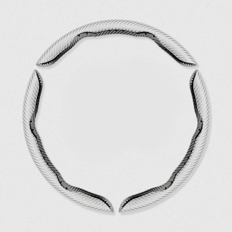 Funda de volante de fibra de carbono segmentada