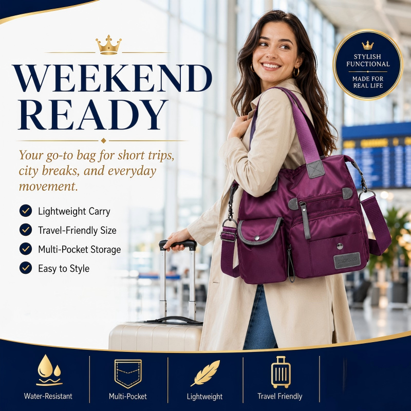 👜💧 Bolso Tote Impermeable Mujer – Gran Capacidad, Protege tus Cosas de la Lluvia y Listo para Todo 🌧️✨