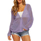 💟2026 Women's Open-Knit Zip-Up Cardigan | Lightweight Hollow-Out Long Sleeve Sweater for Spring & Summer