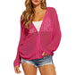 💟2026 Women's Open-Knit Zip-Up Cardigan | Lightweight Hollow-Out Long Sleeve Sweater for Spring & Summer