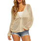 💟2026 Women's Open-Knit Zip-Up Cardigan | Lightweight Hollow-Out Long Sleeve Sweater for Spring & Summer