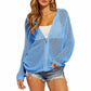 💟2026 Women's Open-Knit Zip-Up Cardigan | Lightweight Hollow-Out Long Sleeve Sweater for Spring & Summer