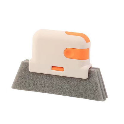 🔥Hot Sale 🔥 Stop Picking Window Tracks with Your Fingernail! 3-in-1 Window Track Cleaning Tool – Brush + Scraper + Scrub Pad, Reaches Where Fingers Can't