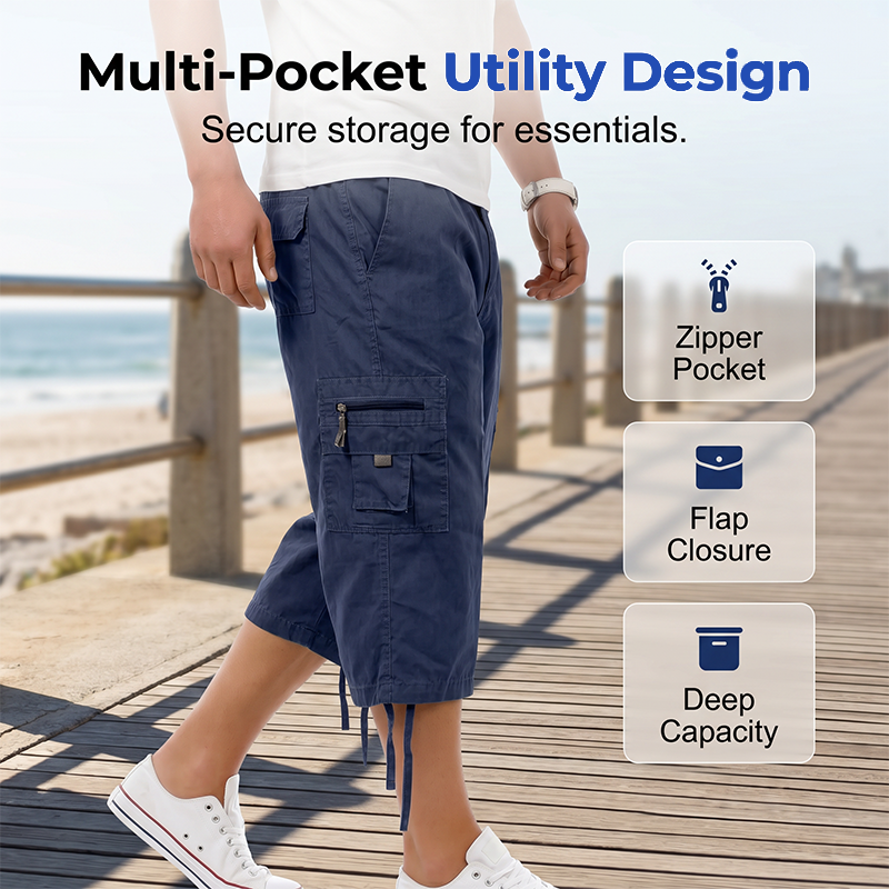 👖🔧 LIMITED TIME 50% OFF! 🛠️Men's Multi-Pocket Capri Pants – 5 utility pockets & durable fabric – Carry everything, anywhere.